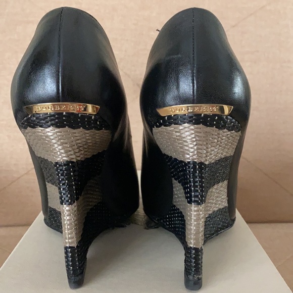 Burberry Reyard Peep Toe Wedge Pump - Picture 6 of 13